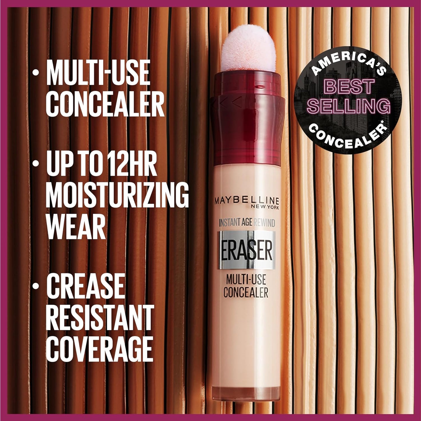 Maybelline Instant Age Rewind Eraser Dark Circles Treatment Multi-Use Concealer, 095, 1 Count (Packaging May Vary)