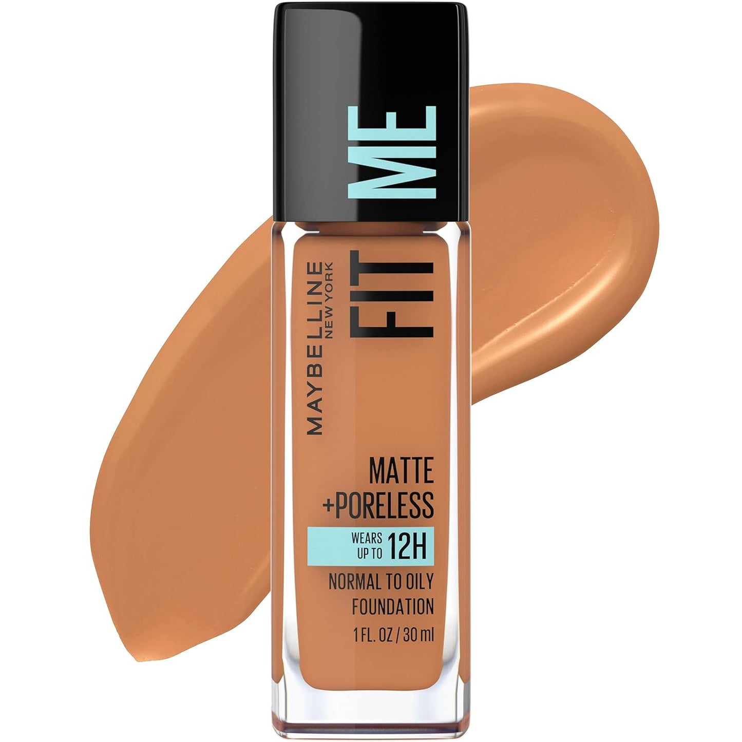 Maybelline Fit Me Matte + Poreless Liquid Oil-Free Foundation Makeup, Classic Tan, 1 Count (Packaging May Vary)