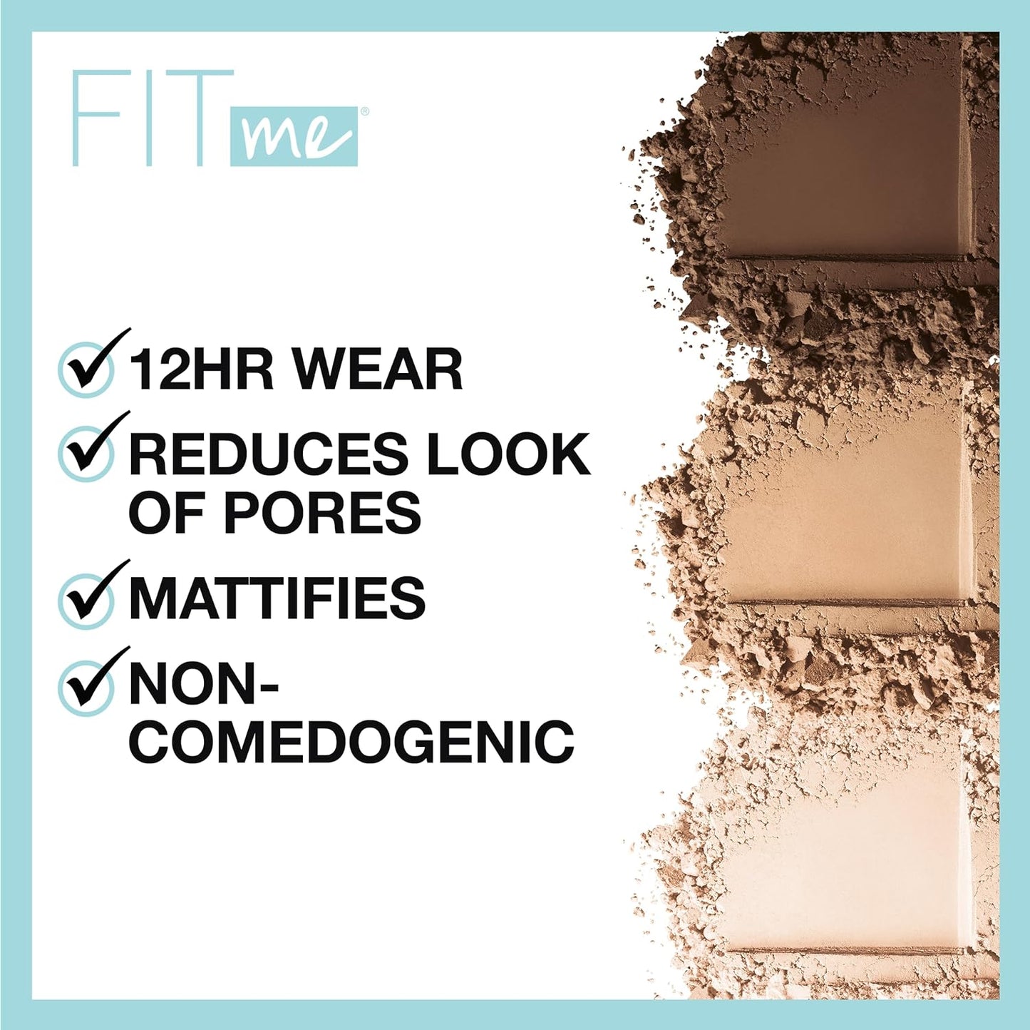 Maybelline Fit Me Matte + Poreless Pressed Face Powder Makeup & Setting Powder, Sun Beige, 1 Count