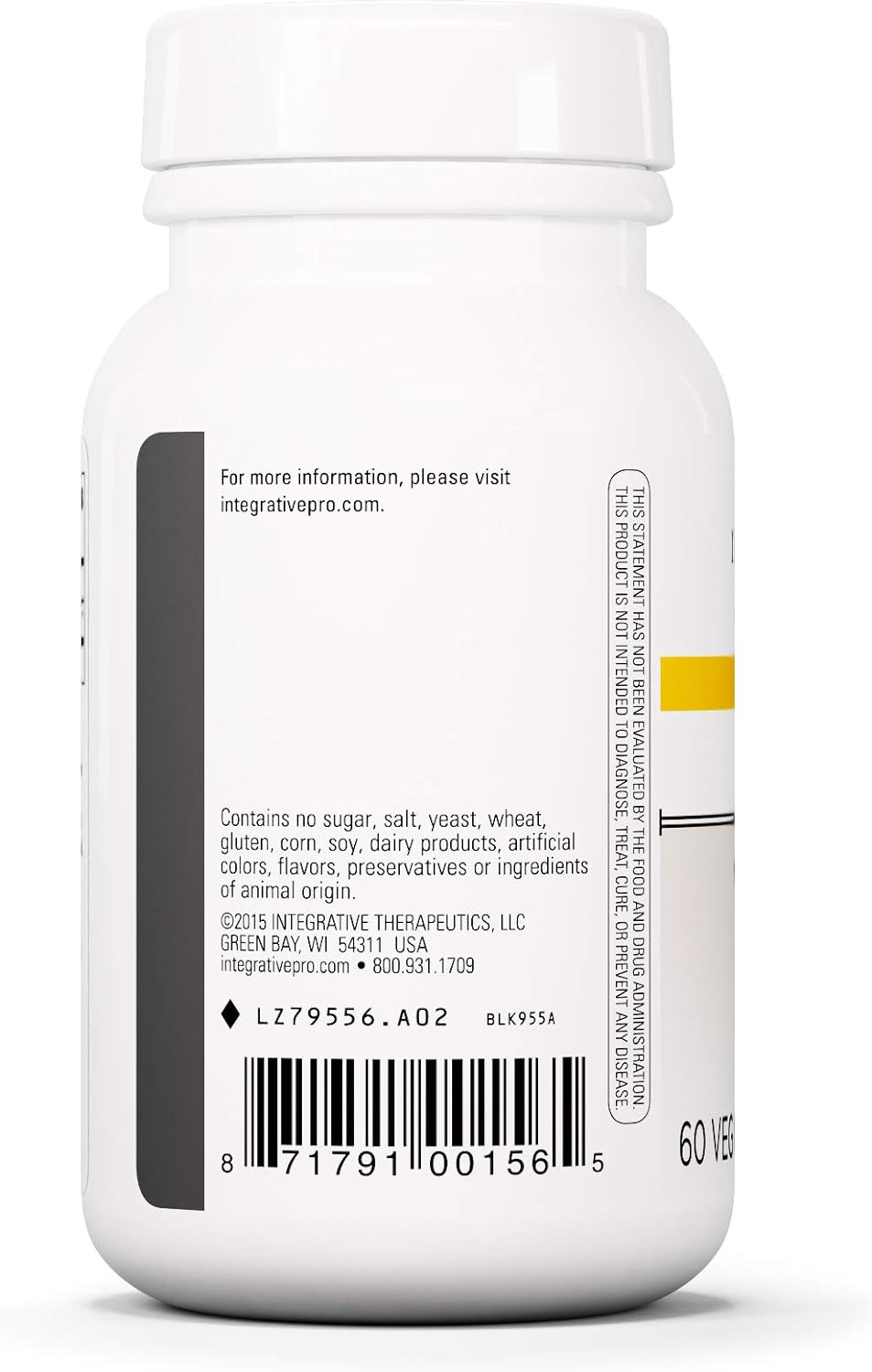 Integrative Therapeutics L-Theanine - L-Theanine to Support a Relaxed State* - Healthy Stress Response* - Vegan & Gluten-Free Amino Acid Supplement - 200 mg, 60 Capsules