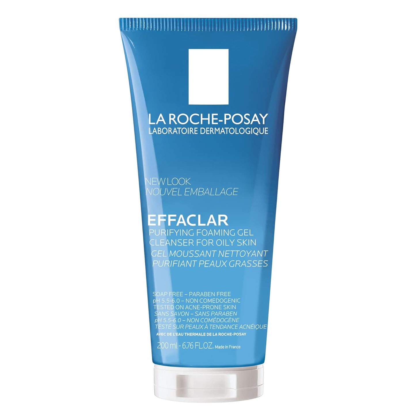 La Roche-Posay Effaclar Purifying Foaming Gel Cleanser for Oily Skin, Alcohol Free Acne Face Wash, Oil Absorbing Deep Pore Cleanser, Oil Free, Light Scent and Safe for Sensitive Skin