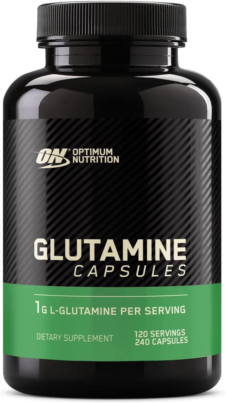 Optimum Nutrition L-Glutamine Muscle Recovery Capsules, 1000mg, 240 Count (Package May Vary)