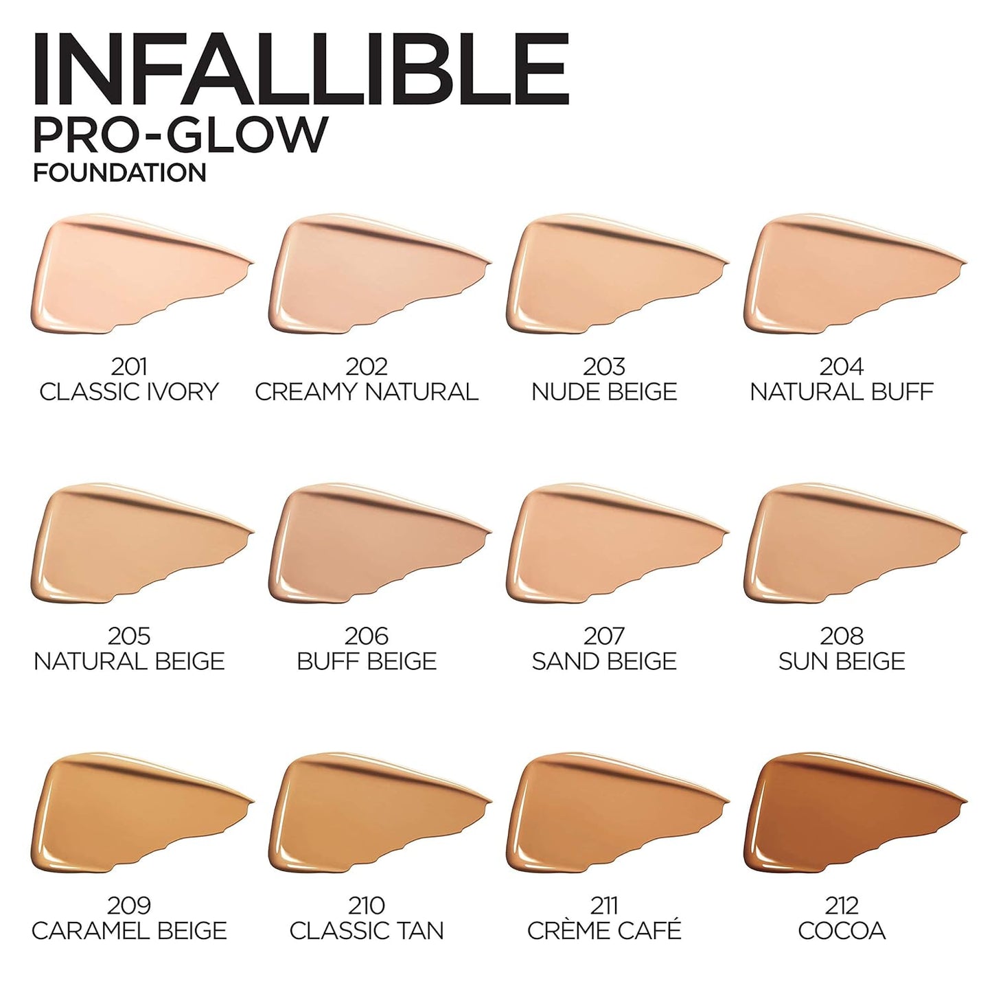 L'Oreal Paris Makeup Infallible Up to 24HR Pro-Glow Foundation, Sun Beige, 1 fl oz.