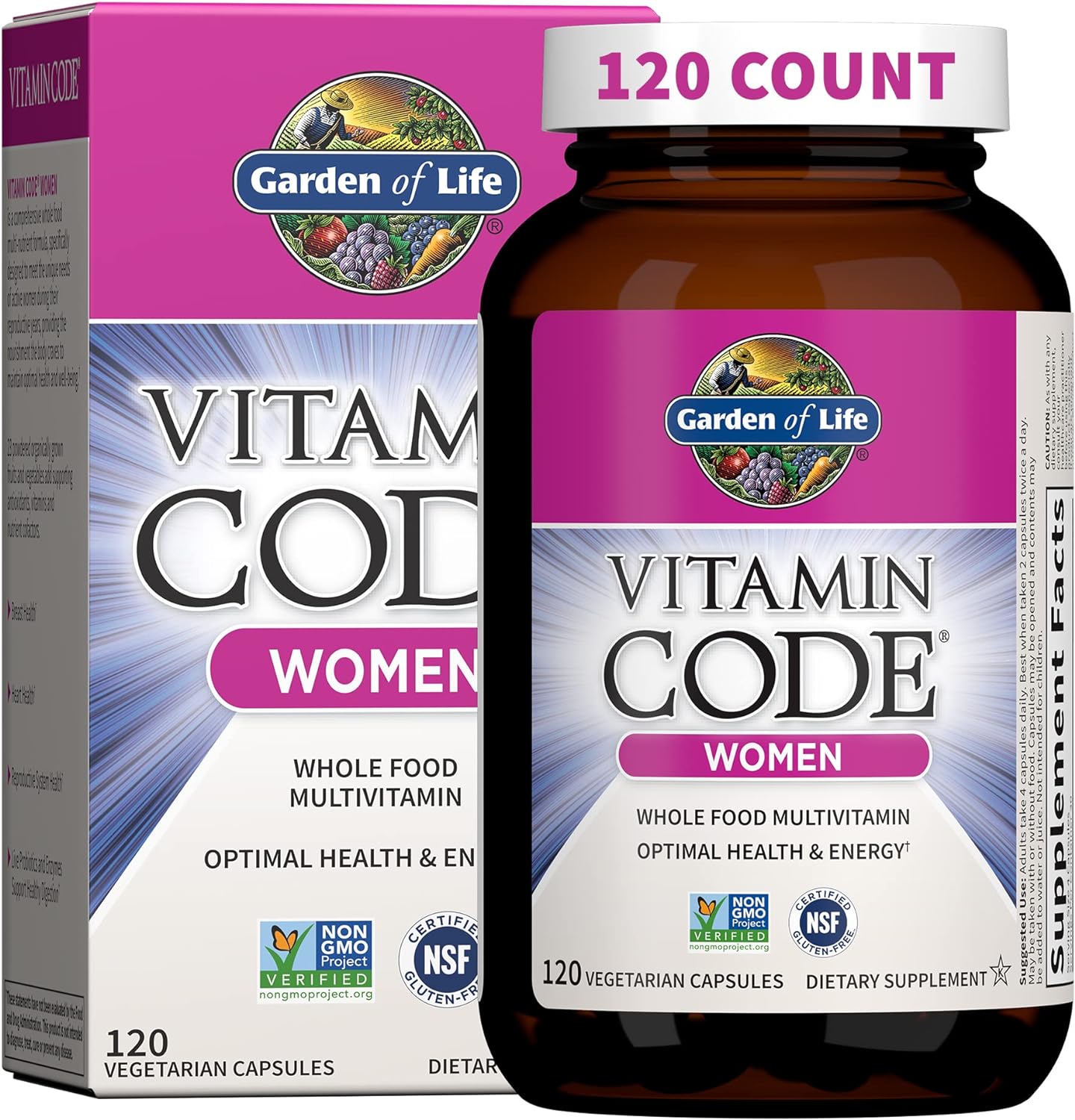 Garden Of Life, Vitamin Code Womens Multi, 120 Vegetarian Capsules