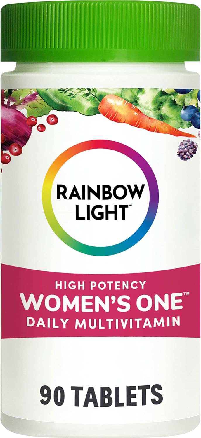 Rainbow Light Multivitamin for Women, Vitamin C, D & Zinc, Probiotics, Women’s One Multivitamin Provides High Potency Immune Support, Non-GMO, Vegetarian, 90 Tablets