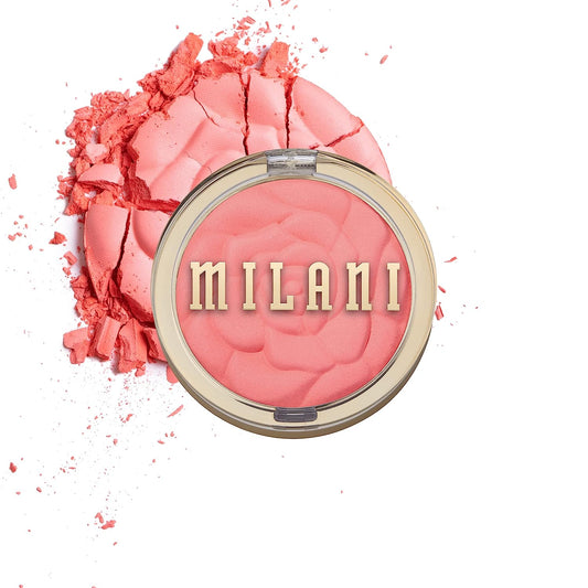 Milani Rose Powder Blush - Coral Cove (0.6 Ounce) Cruelty-Free Blush - Shape, Contour & Highlight Face with Matte or Shimmery Color