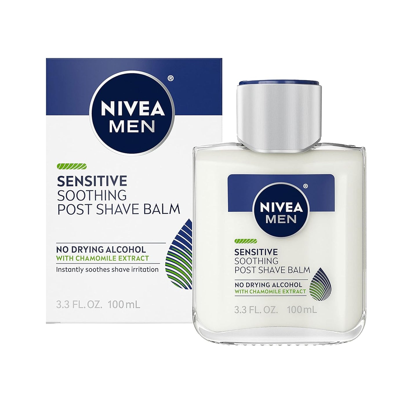 Nivea Men Sensitive Post Shave Balm with Vitamin E, Chamomile and Witch Hazel Extracts, 3 Pack of 3.3 Fl Oz Bottles