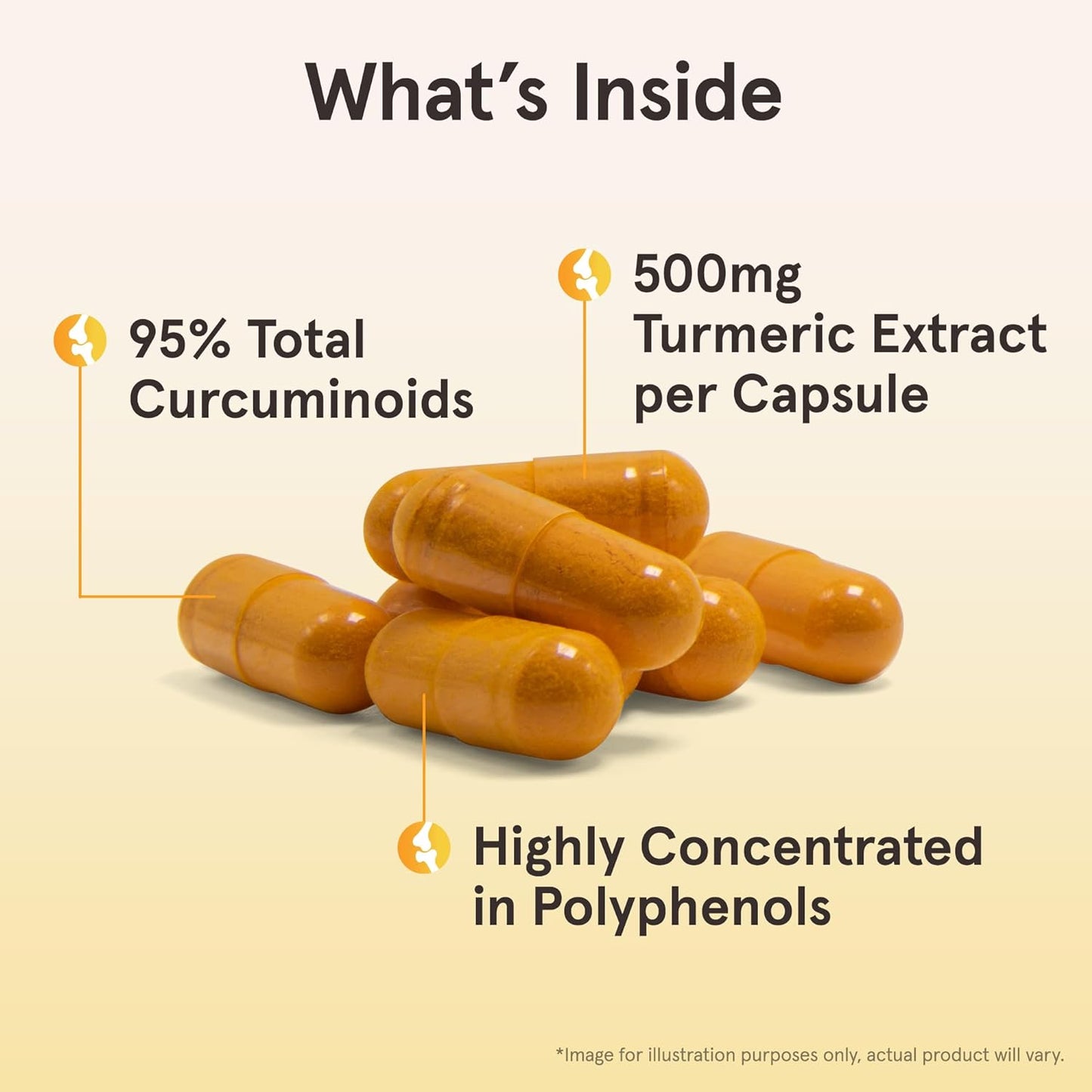 Jarrow Formulas Curcumin 95 500mg - Up to 120 Servings (Veggie Caps) - Turmeric Curcumin Extract for Antioxidant Support - Bone & Joint Dietary Supplement - Minimize Oxidative Stress - Vegan - Non-GMO