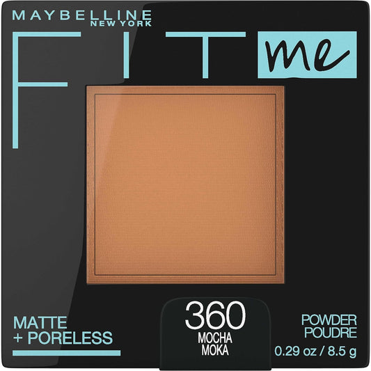 Maybelline Fit Me Matte + Poreless Pressed Face Powder Makeup & Setting Powder, Mocha, 1 Count