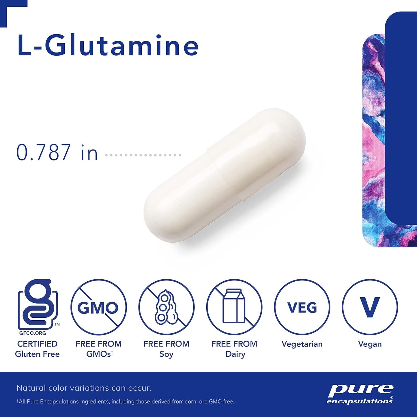 Pure Encapsulations L-Glutamine 500 mg - Supplement for Immune and Digestive Support, Gut Health and Lining, Metabolism, and Muscle Support* - with Free-Form L-Glutamine - 90 Capsules