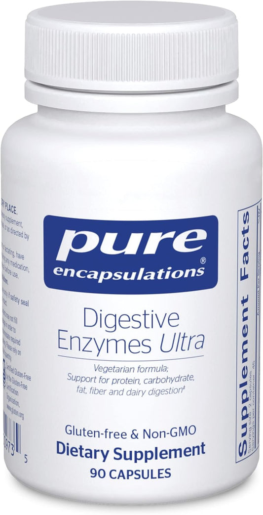 Pure Encapsulations Digestive Enzymes Ultra - Aids Digestion of Protein, Carbs, Fat & More* - 90 Capsules