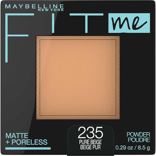 Maybelline Fit Me Matte + Poreless Pressed Face Powder Makeup & Setting Powder, Pure Beige, 1 Count