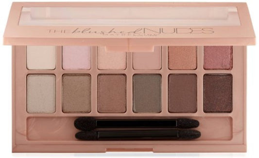 Maybelline The Blushed Nudes Eyeshadow Palette Makeup, 12 Pigmented Matte & Shimmer Shades, Blendable Powder, 1 Count