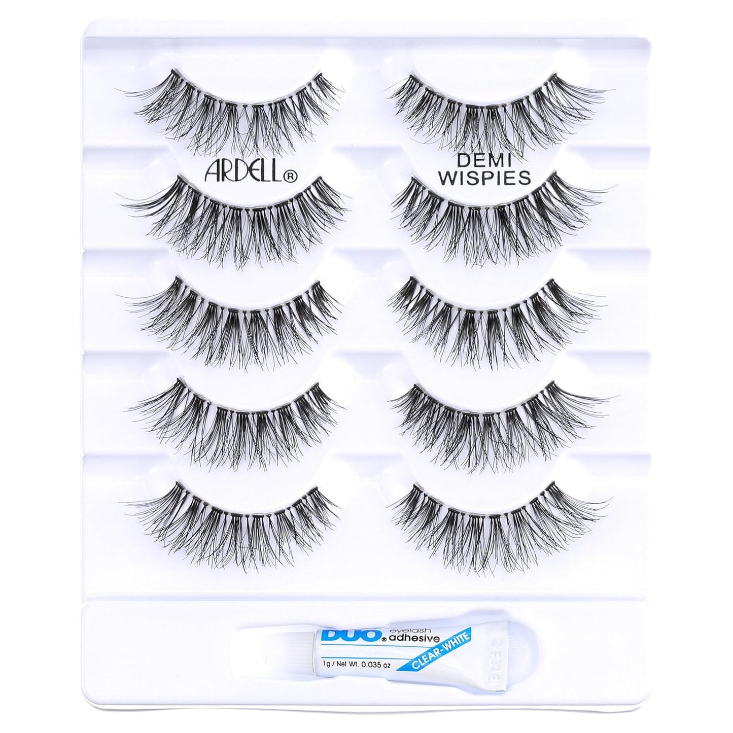 Ardell False Eyelashes Demi Wispies Black, 1 pack (6 pairs per pack)