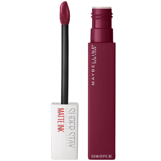 Maybelline Super Stay Matte Ink Liquid Lipstick Makeup, Long Lasting High Impact Color, Up to 16H Wear, Founder, Cranberry Red, 1 Count