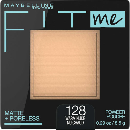 Maybelline Fit Me Matte + Poreless Pressed Face Powder Makeup & Setting Powder, Warm Nude, 1 Count