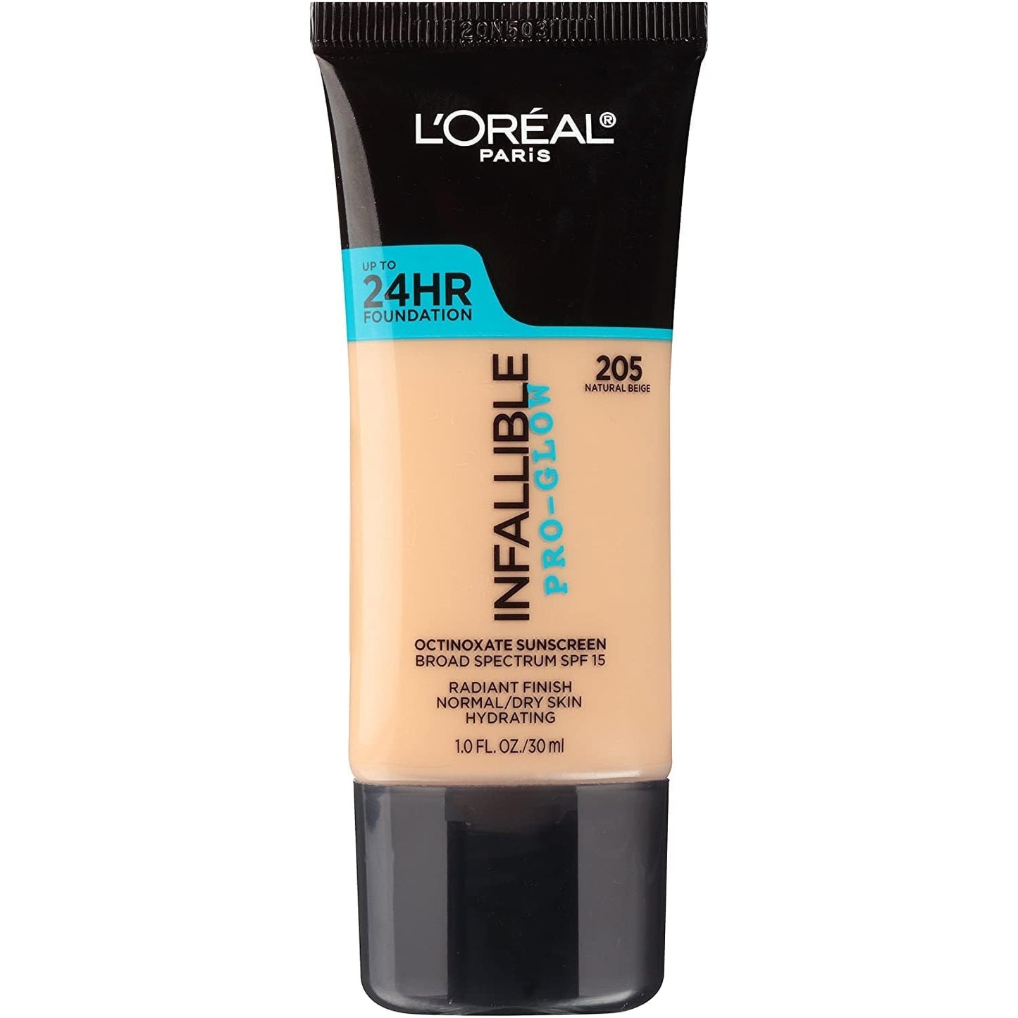 L'Oreal Paris Makeup Infallible Up to 24HR Pro-Glow Foundation, Natural Beige, 1 fl oz.