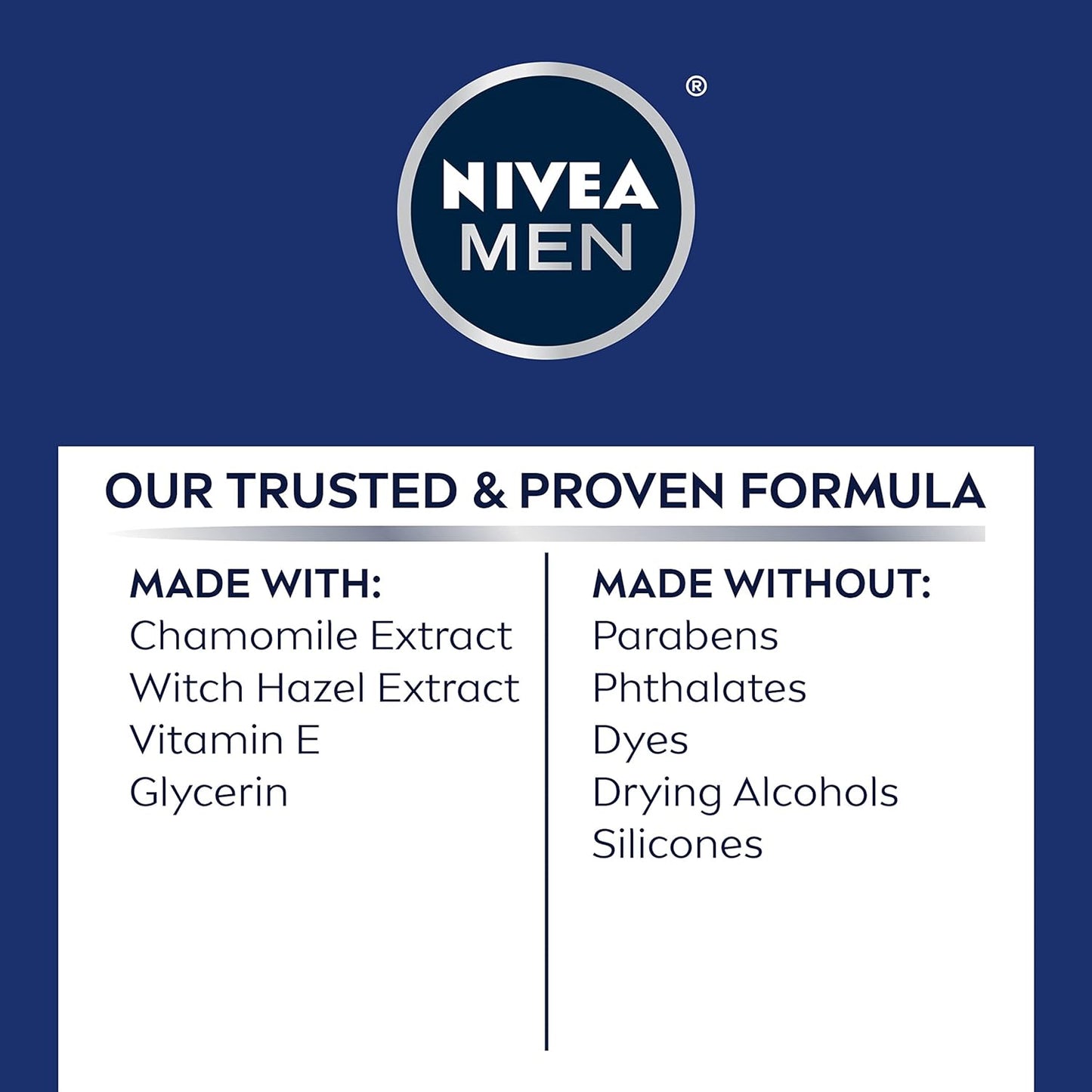 Nivea Men Sensitive Post Shave Balm with Vitamin E, Chamomile and Witch Hazel Extracts, 3 Pack of 3.3 Fl Oz Bottles