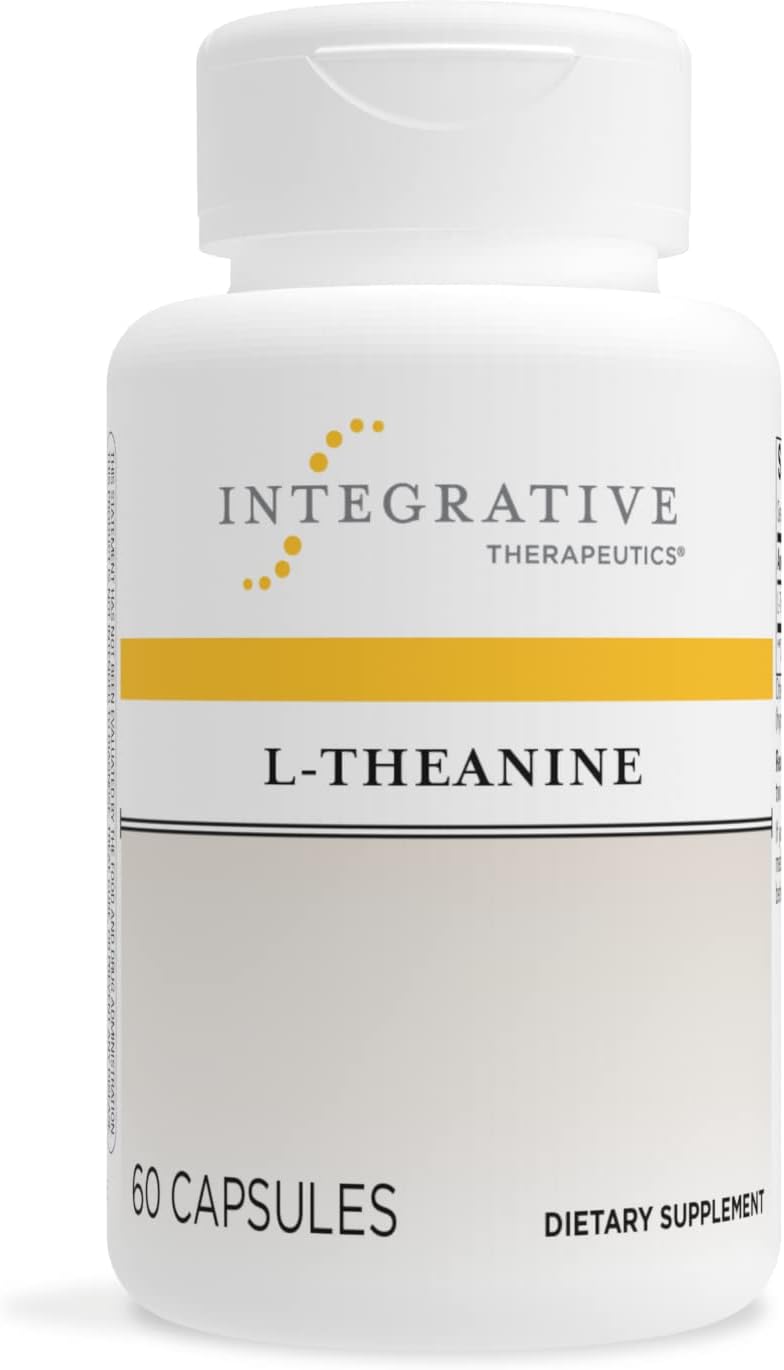 Integrative Therapeutics L-Theanine - L-Theanine to Support a Relaxed State* - Healthy Stress Response* - Vegan & Gluten-Free Amino Acid Supplement - 200 mg, 60 Capsules