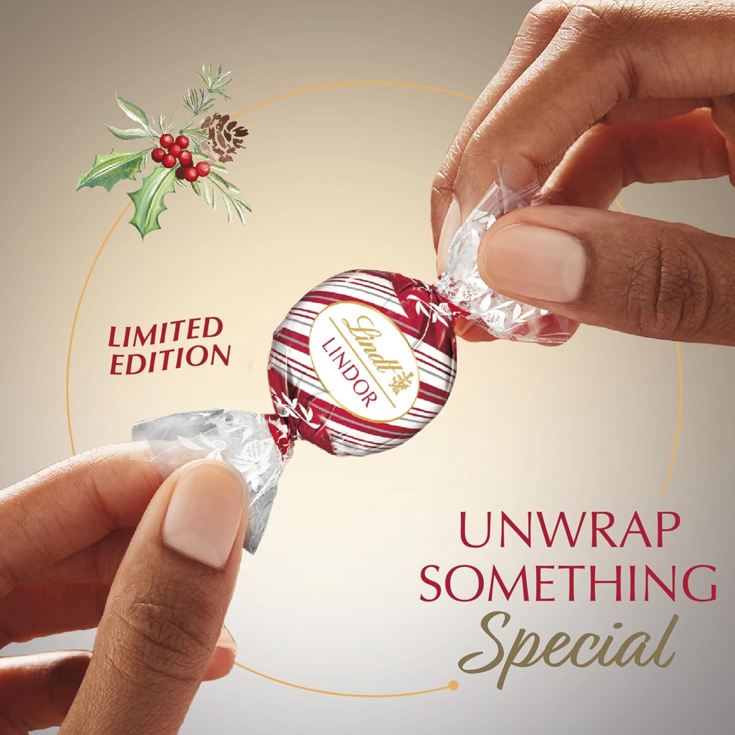 Lindt LINDOR White Chocolate Peppermint Candy Truffles with Smooth Peppermint Truffle Center, 19 oz. Bag (2023)