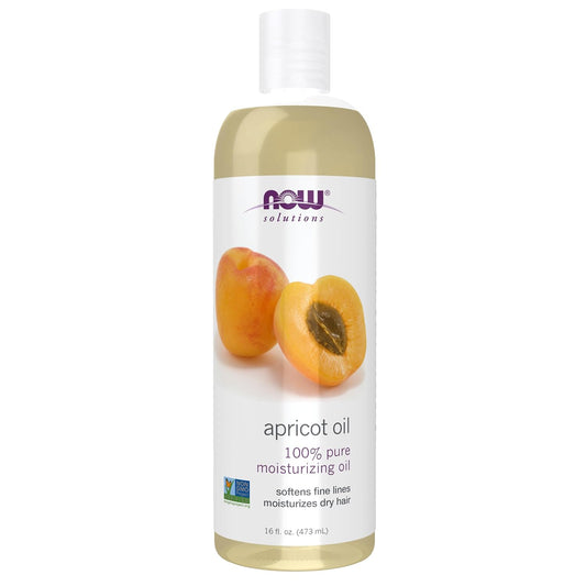 NOW Solutions, Apricot Kernel Oil, Hair Moisturizer, Rejuvenating Skin Oil, Softens Fine Lines, 16-Ounce