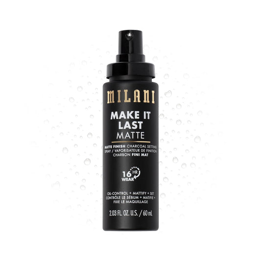 Milani Make it Last Matte - Matte Finish Charcoal Setting Spray- Cruelty-Free Makeup Primer and Setting Spray for Oily Skin - Long Lasting Finishing Spray (2.03 Fl. Oz.)