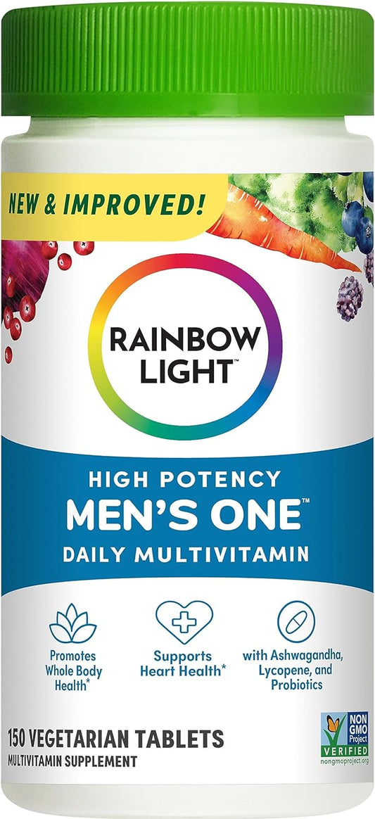 Rainbow Light Mens One High Potency Daily Multivitamin, Vegetarian, 150 ct., Package May Vary