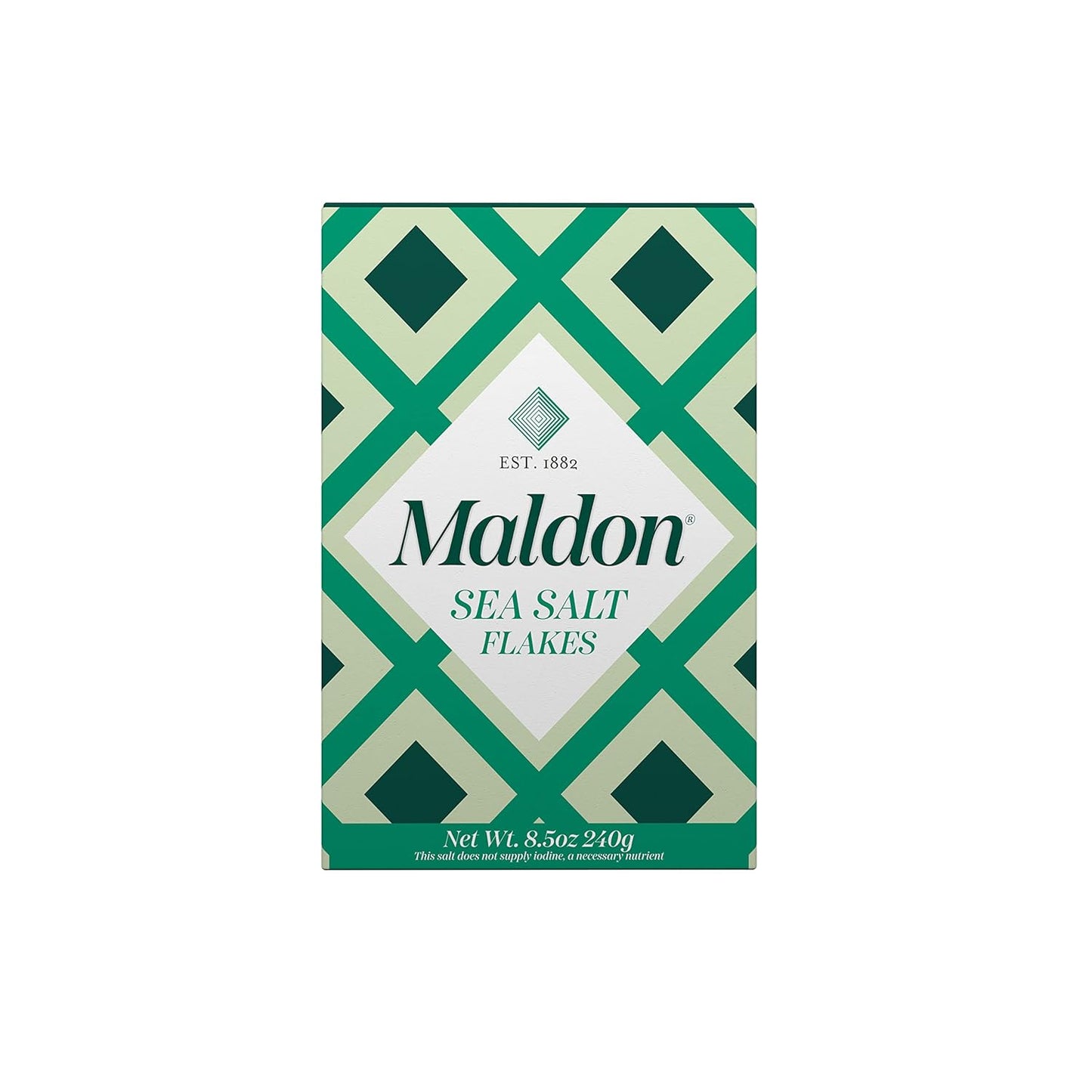 Maldon Salt, Sea Salt Flakes, 8.5 oz (240 g), Kosher, Natural, Handcrafted, Gourmet, Pyramid Crystals (Packaging May vary)