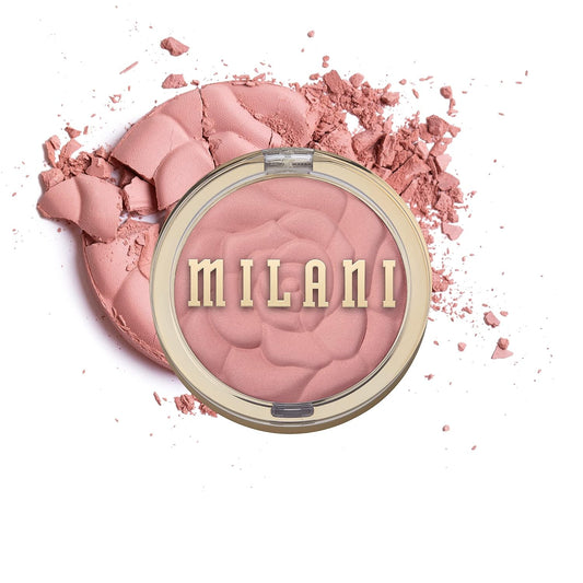 Milani Rose Powder Blush - Romantic Rose (0.6 Ounce) Cruelty-Free Blush - Shape, Contour & Highlight Face with Matte or Shimmery Color