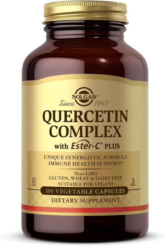 Solgar Quercetin Complex with Ester-C Plus, Unique Synergistic Formulat Immune Health Support, 100 Vegetable Capsules