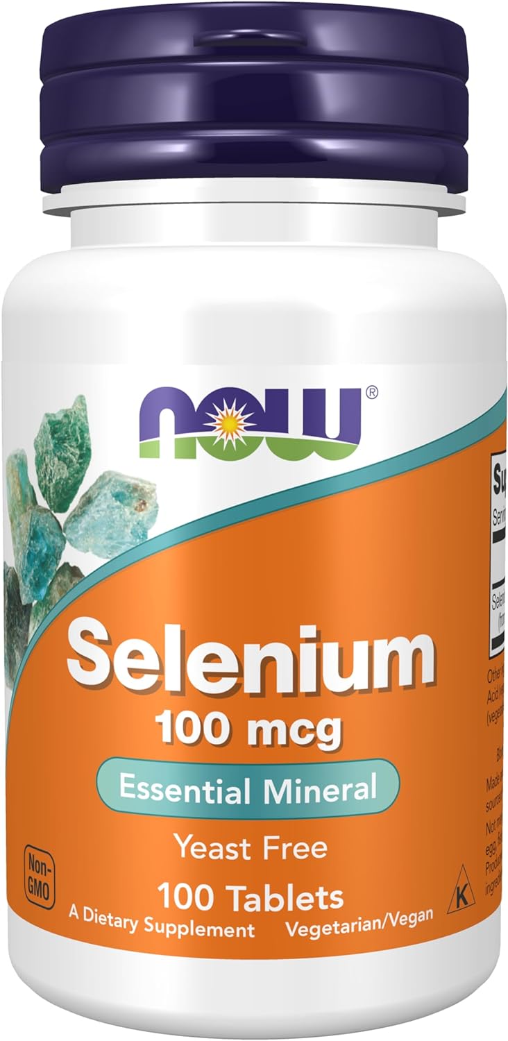 NOW Supplements, Selenium (L-Selenomethionine) 100 mcg, Essential Mineral*, 100 Tablets