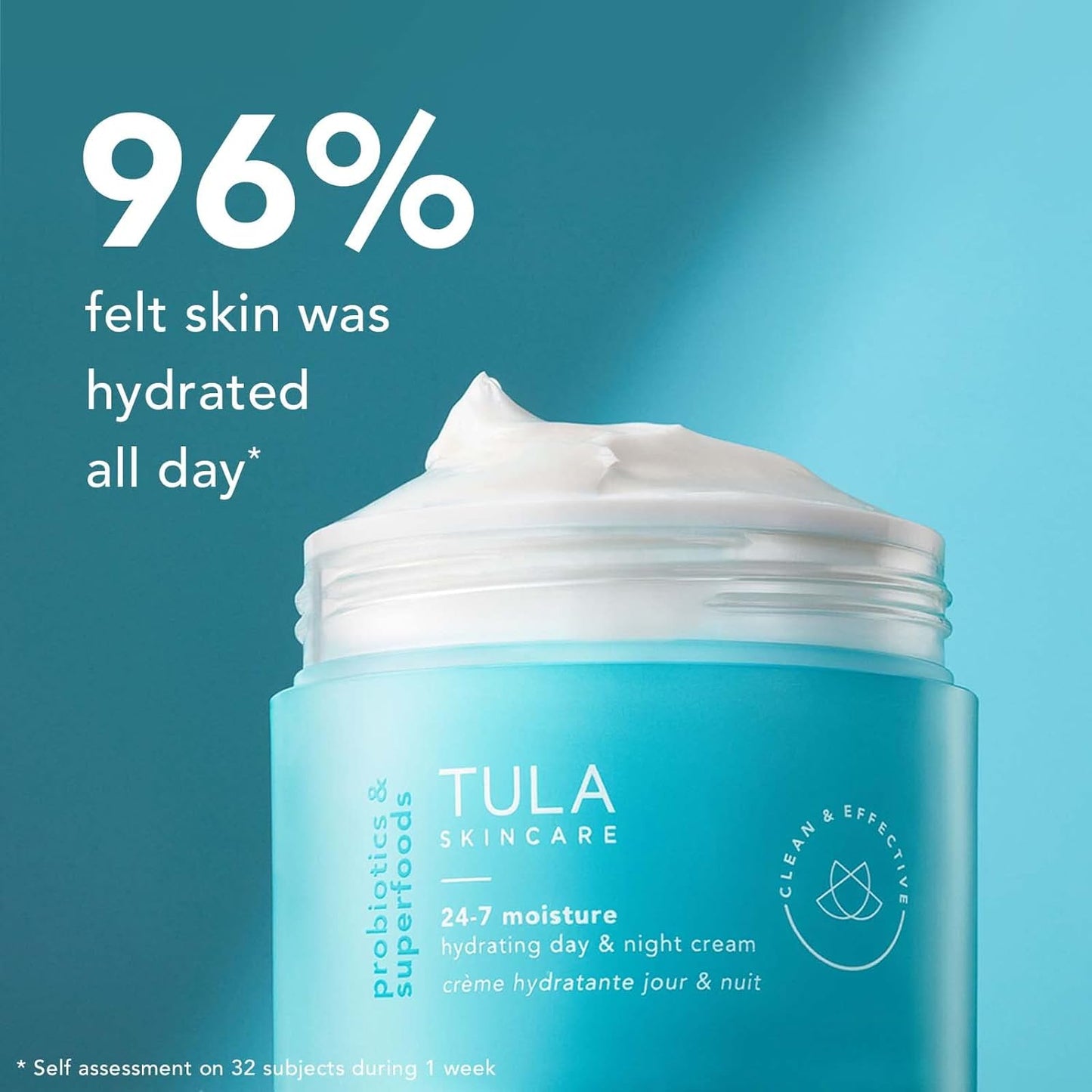 TULA Skin Care 24-7 Hydrating Day & Night Cream - Anti-Aging Moisturizer for Face, Contains Watermelon & Blueberry Extract, 1.5 oz.