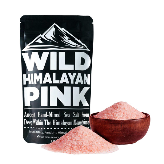 Wild Foods Organic Pink Himalayan Salt, Fine Ground Table and Cooking Salt, 8 oz | 100% Real, Pure, Unrefined Pink Salt | 80+ Minerals and Electrolytes, Small Batch, Ethically Sourced