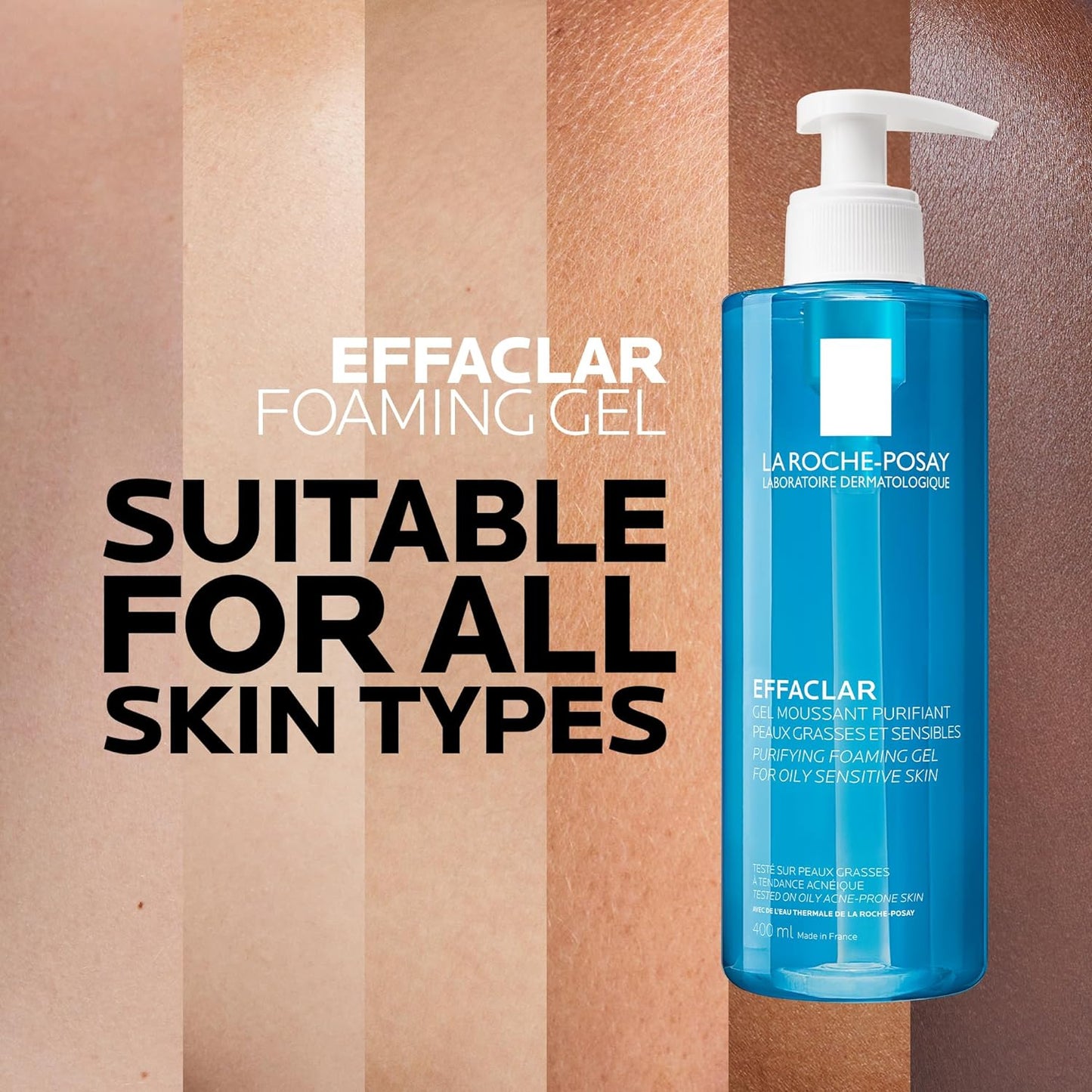 La Roche-Posay Effaclar Purifying Foaming Gel Cleanser for Oily Skin, Alcohol Free Acne Face Wash, Oil Absorbing Deep Pore Cleanser, Oil Free, Light Scent and Safe for Sensitive Skin