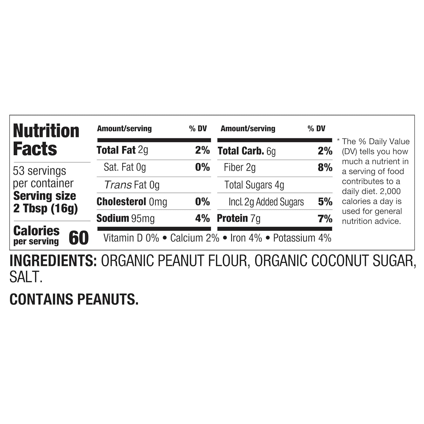 PBfit All-Natural Organic Peanut Butter Powder, Powdered Peanut Spread from Real Roasted Pressed Peanuts, 7g of Protein 7% DV, 30 Ounce (Pack of 1)