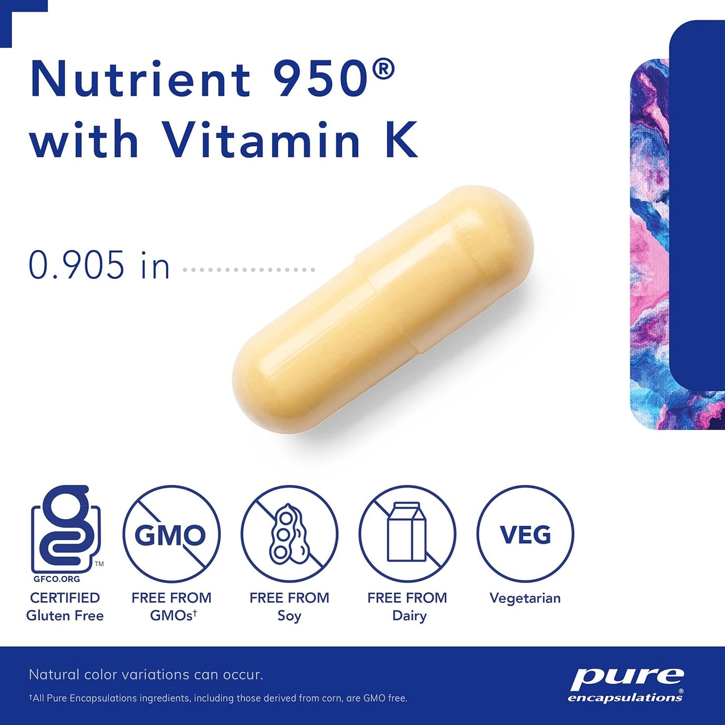 Pure Encapsulations Nutrient 950 with Vitamin K 180's - Multivitamin & Mineral Supplement - Bone & Arterial Support* - Optimal Absorption - Gluten Free & Non-GMO - 180 Capsules