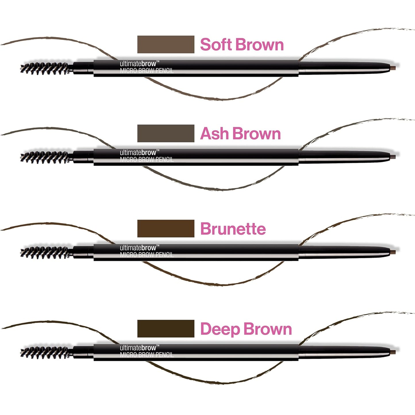 wet n wild Ultimate Brow Micro Eyebrow Retractable Pencil, Brunette, Ultra Fine 1.5mm Tip, Draws Tiny Brow Hairs